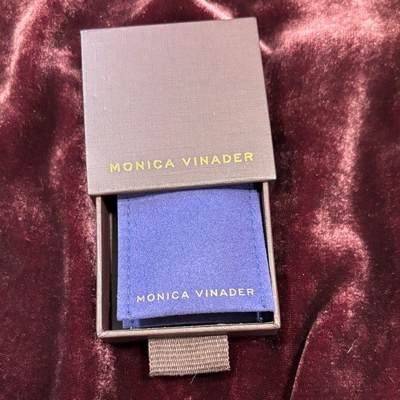 Monica Vinader Gold Plated Vermeil Silver Siren Green Onyx Drop Earrings - Picture 14 of 14